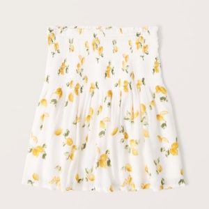 Abercrombie & Fitch AF - Resort Smocked Lemon Ivory Mini Skirt - XS